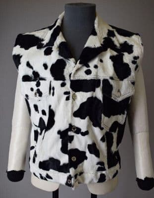 Black White Cow Print Waistcoat and Trousers