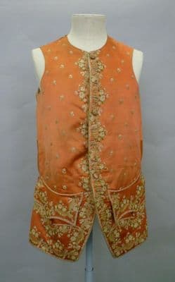 Pink Brocaded Satin French Gentleman's Waistcoat