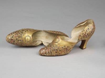 Golden Yellow Brown Printed Leather T-Bar Pumps