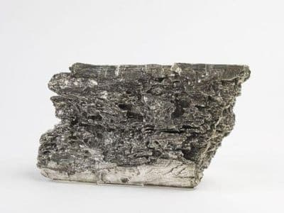 Cast Silver Sculptural Clutch with Textured Surface
