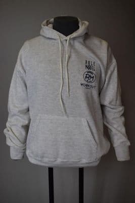 Heather Gray Cotton Polyester Pullover Hoodie