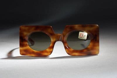 Tortoiseshell Acetate Geometric Rectangular Sunglasses