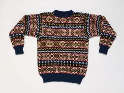 Hand-Knitted Shetland Fair Isle Wool Jumper