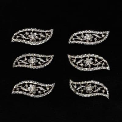 Silver Diamond Shuttle-Shaped Dress Ornament