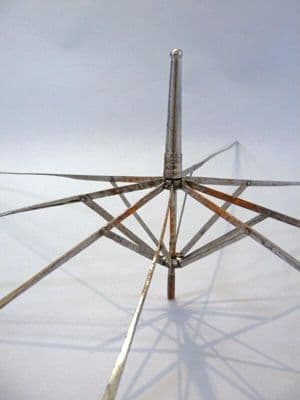 French Steel Frame Parasol with Silk Covering