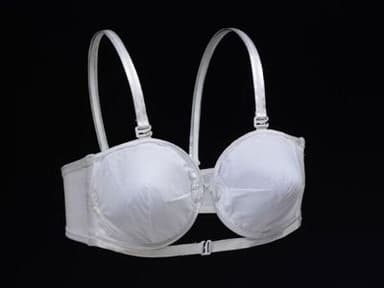 White Nylon Underwired Brassiere with Molded Cups