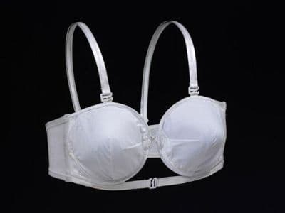 White Nylon Underwired Brassiere with Molded Cups