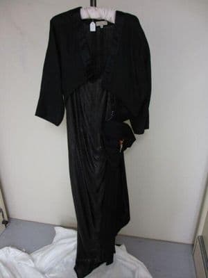 Black Aluminum Mesh Mermaid Evening Gown