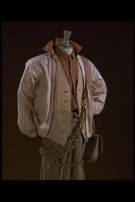 Cream Leather Tailored Waistcoat with V-Neckline