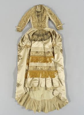 Miniature copy of First Lady Hayes's evening gown by Ann Lowe