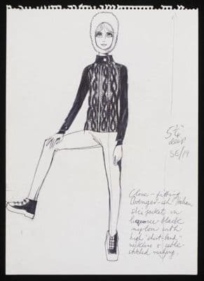 Black White Geometric Patterned Wool Sweater