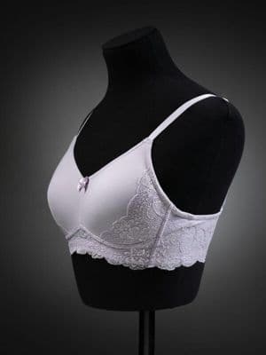 Pale Pink Polyamide Mastectomy Bra with Lace