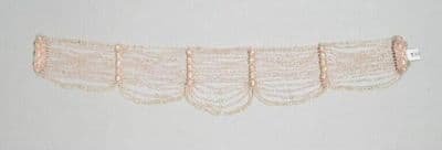 Pale Pink Glass Beaded Choker Necklace