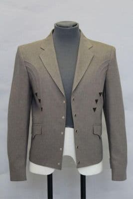 Brown Wool Western Style Suit Jacket