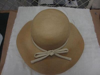 Wide-Brim Parabuntal Straw Hat with Petersham Band
