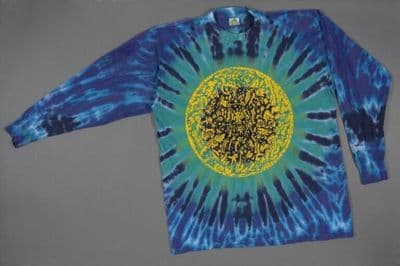 Royal Blue Tie-Dyed Cotton Long-Sleeve T-Shirt
