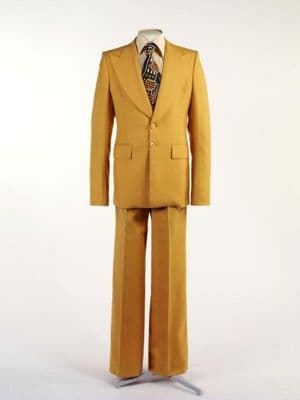 Golden Yellow Wool Two-Piece Men's Suit