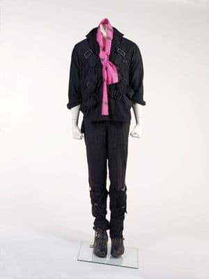 Black Cotton Bondage Ensemble with Strapping Details