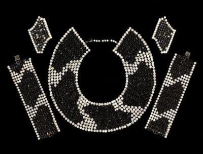 Black Rhinestone Statement Cuff Bracelet