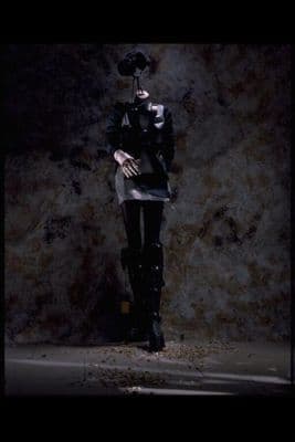 Black Leather Platform Combat Boots with Buckles