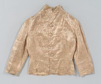 Floral peach brocade evening jacket