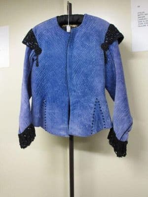 Royal Blue Velvet Fitted Evening Jacket with Beading