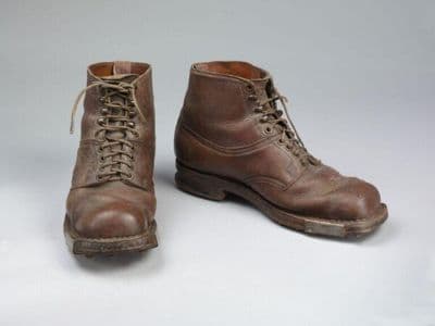 Brown Leather High Ankle Ski Boots