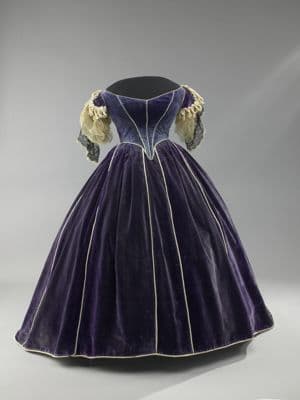 Mary Todd Lincoln's Purple Velvet Evening Bodice