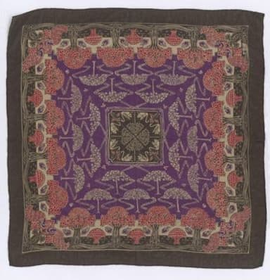 Deep Purple Paisley Silk Head Scarf