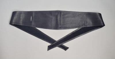 Leather wrap-around belt, designed by Chantal Thomass, Paris, 1980s.