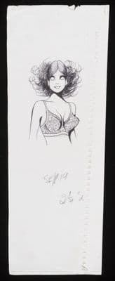 Black and White Halter Bra Top Illustration