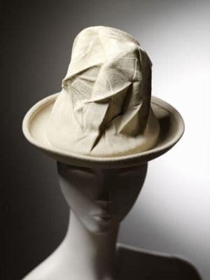 Cream Wool Felt Deconstructed Trilby Hat