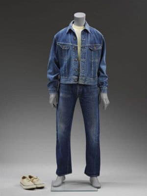 Blue Denim Jacket and Jeans Ensemble