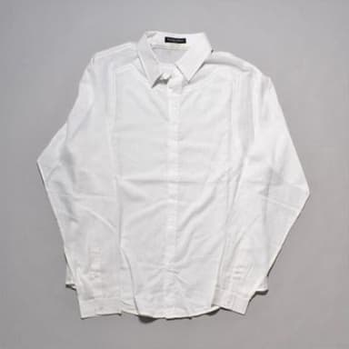 White Cotton Hand Stitched Men's Dress Shirt