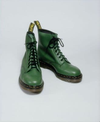 Green Vegetarian Dr. Martens Combat Boots