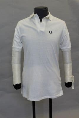 White Cotton Pique Polo Shirt with Logo