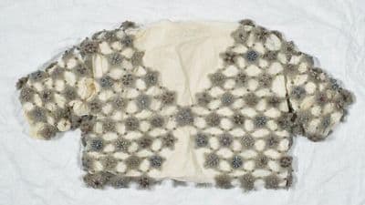 Knitted Wire Jacket with Glass Metal Beads