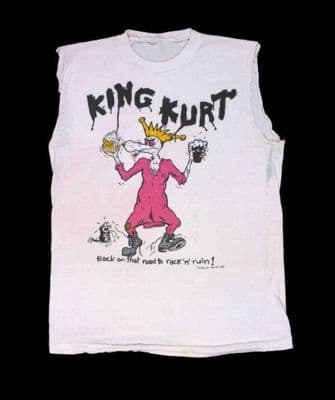 White Cotton King Kurt Band Sleeveless T-Shirt