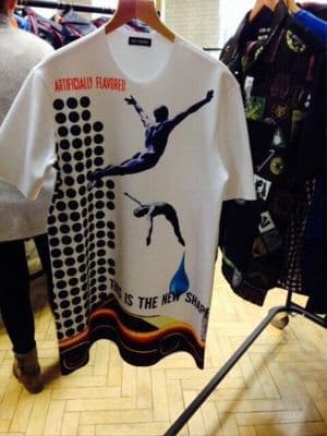 White Polyester Graphic T-Shirt Artificial Flavour Design