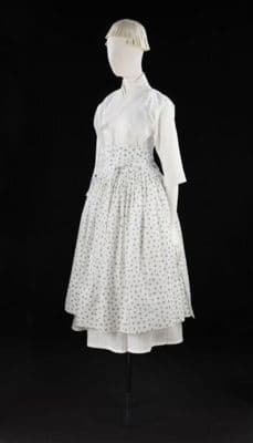 White Black Linen Cotton Cheollik Hanbok Dress