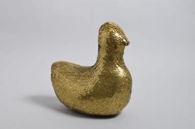 Gold Sequined Fabric Decorative Duck Toy