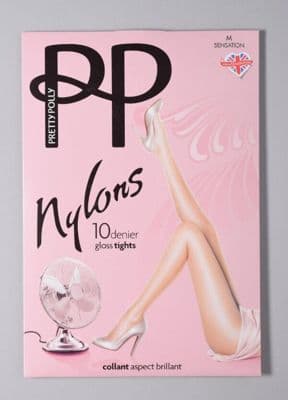 Nude Sheer Nylon Blend Pantyhose 10 Denier