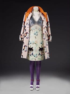 Pale Pink Silk Crêpe Printed Coat Ensemble