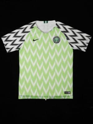 Bright Green Polyester Football Jersey with Chevron Pattern