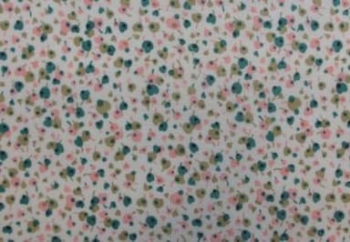 White Cotton Ditsy Print Textile Sample