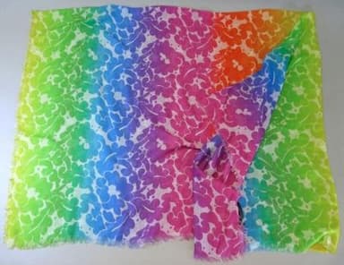 Lime Green Cashmere Modal Printed Camouflage Scarf