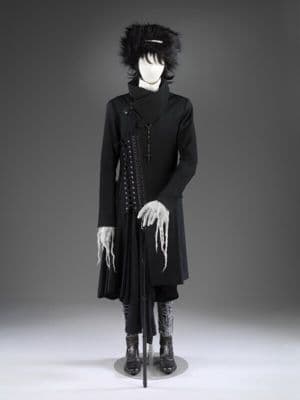 Black Nylon Gothic Lolita Corset Lace-Up Tights