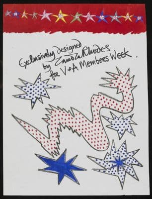 Red White Blue Star Motif Tote Bag Design