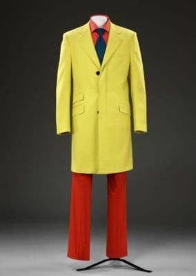Yellow Red Wool Three-Piece Suit Ensemble
