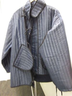 Oversized Slate Blue Quilted Cotton Jacket